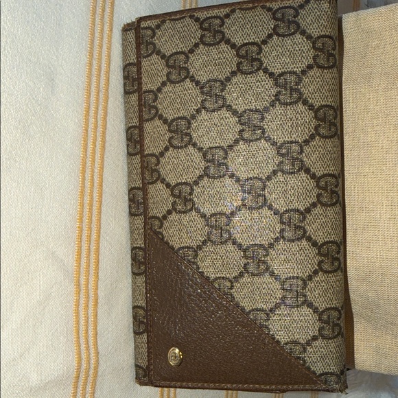 Gucci Beige and Brown GG Coated canvas and Leather Wallet - Picture 3 of 16